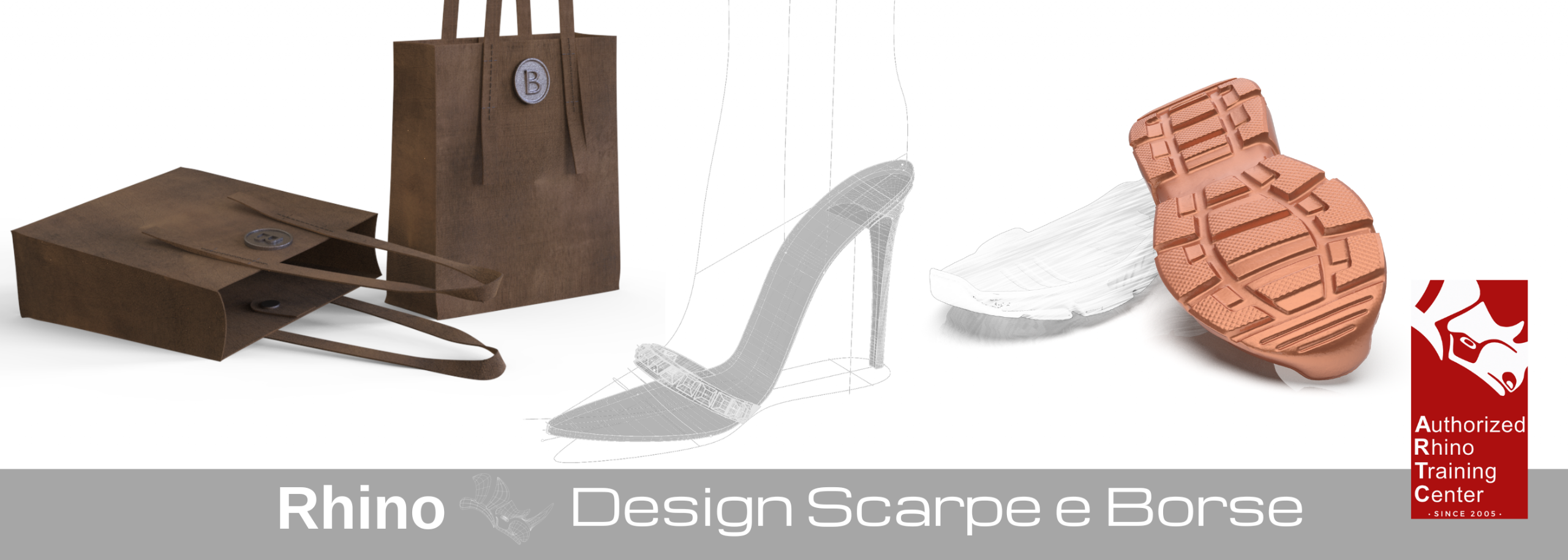 Corsi Rhino Level 1 e Level 2 per il Design di scarpe, borse, accessori di pelletteria