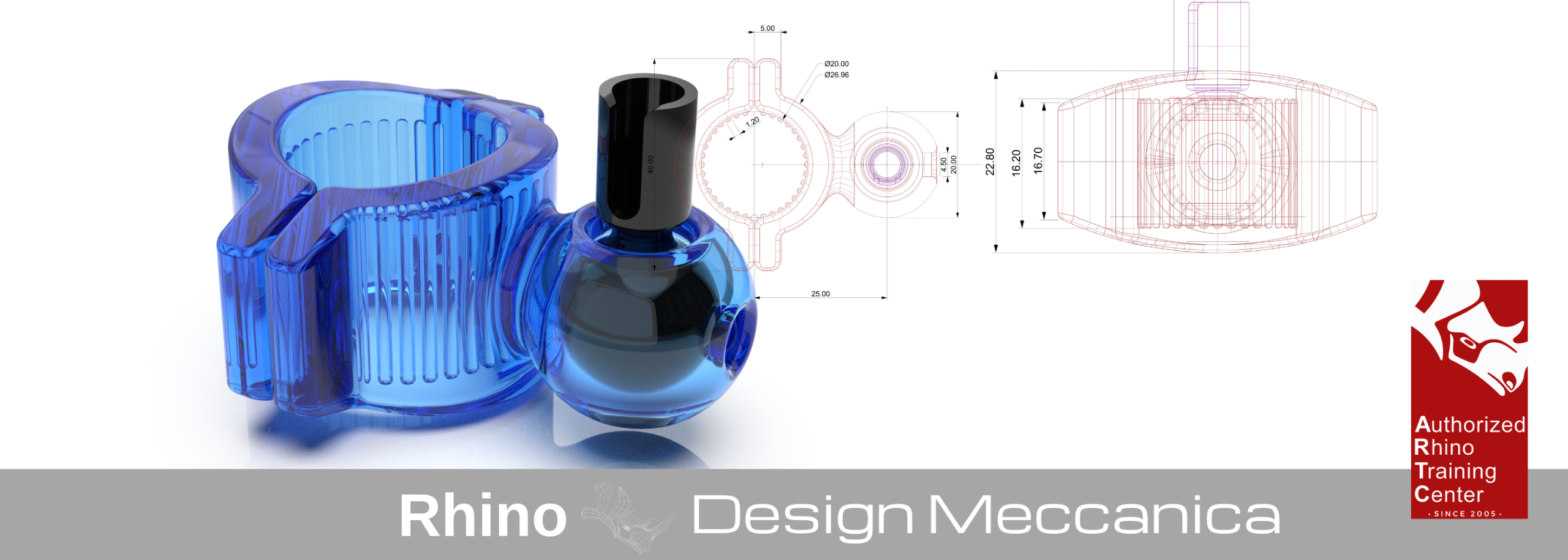 Corsi Rhino Level 1 e Level 2 per il design della meccanica e degli stampi