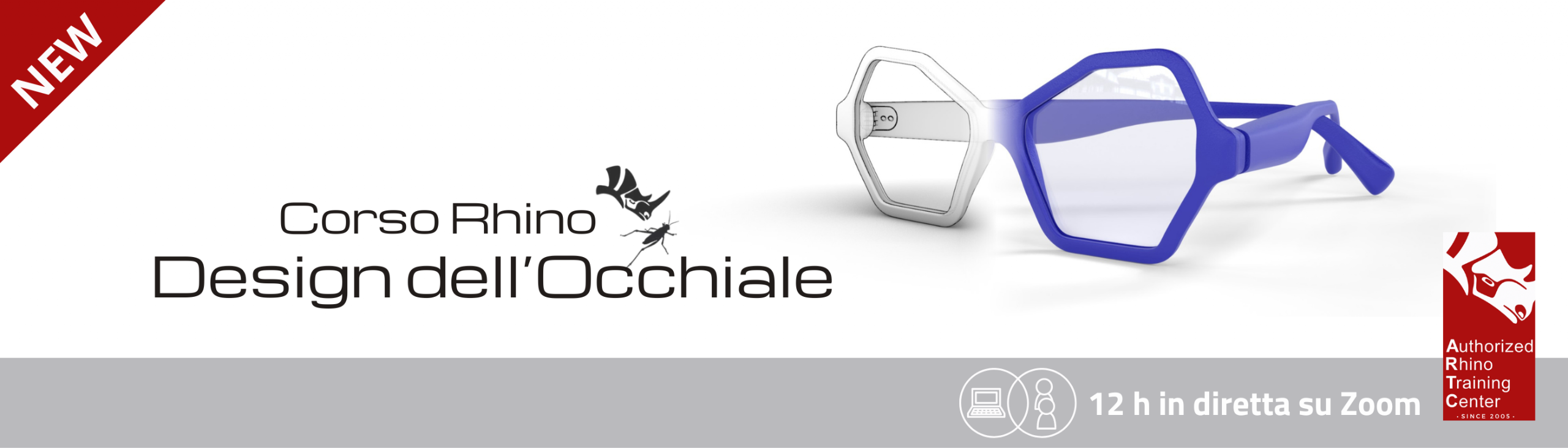 corso Rhino 12 ore design dell'occhiale in diretta online
